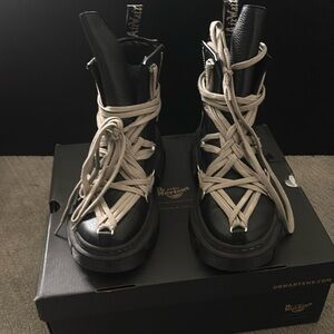Dr. Martens X Rick Owens: 1460 DMXL Megalace RO - Black - Size 9 WM